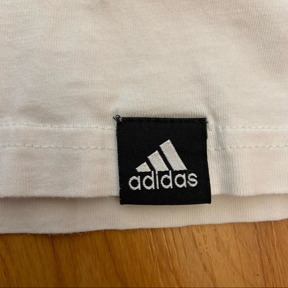 Vintage Adidas Men’s Spell Out & Logo White T-Shirt Medium - Picture 4 of 7